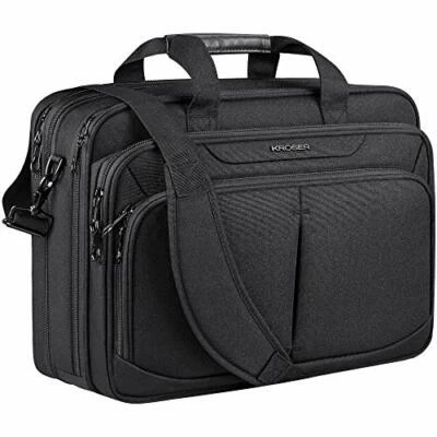 KROSER Laptop Bag Expandable Lightweight Briefcase for 17.3" Laptop - Black - Image 1 of 4