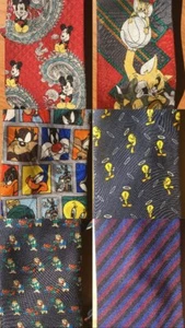 cravatte Tom e Jerry, Looney Tunes, Topolino, Ferrari, Flintstones - Foto 1 di 22
