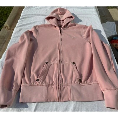True Religion Women/Jrs  Zip-Up Hoodie Pink XXL Embroidered & Print Design READ - Image 1 of 4
