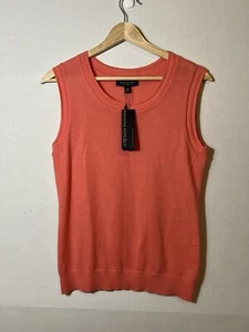 Canotta Banana Republic 100% lana merino extra fine XS arancione nuova con etichetta donna - Foto 1 di 10