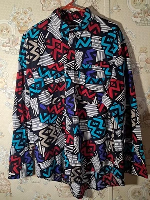 Camisa Occidental Azteca Brushpopper Serie Frontier Años 90 Para Hombre XL Vaquero Landman De Colección Foto 1 de 4