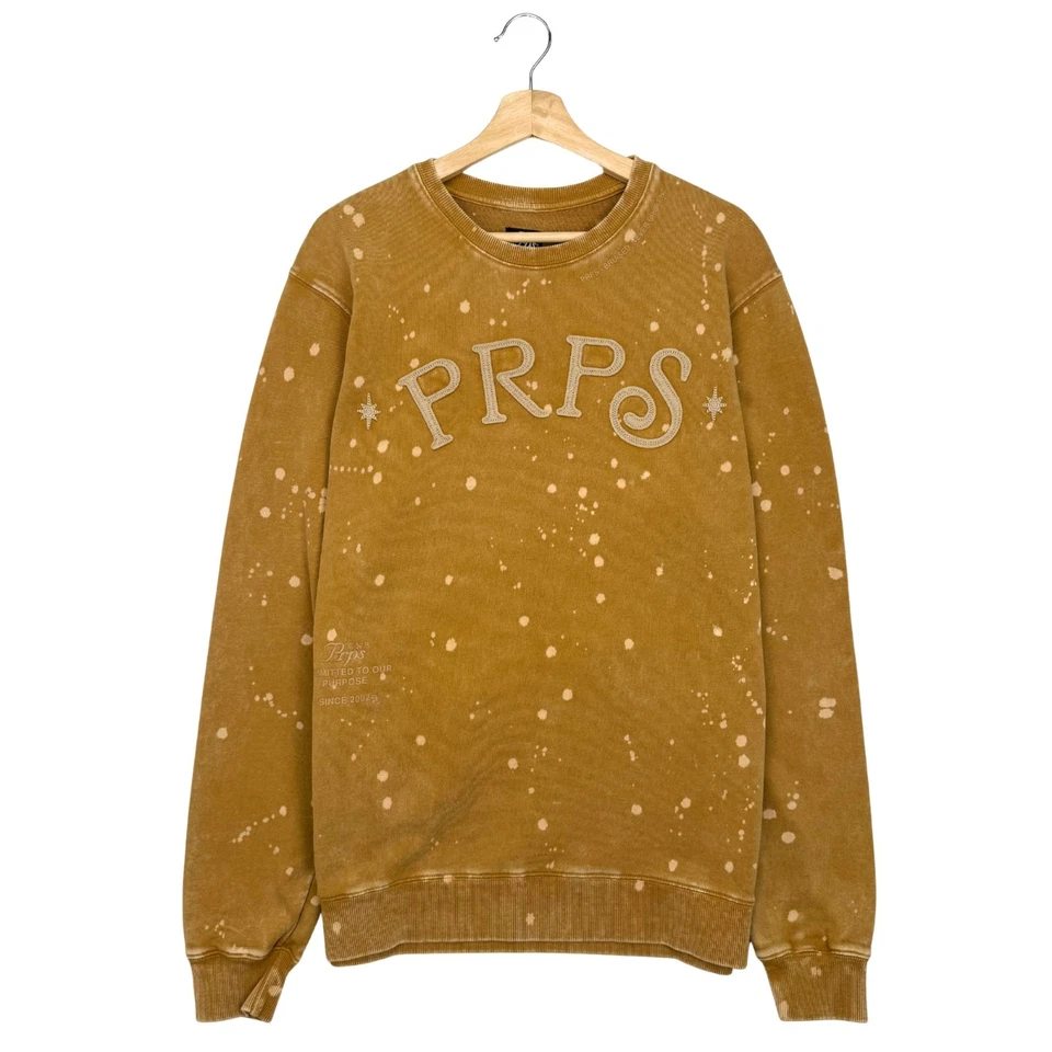 Sudadera PRPS Para Hombre Talla L Bourn Cargo Estilo Envejecido Marrón Blanqueador Lavado Foto 1 de 4