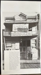 Book Clipping Photo Harry Morgan’s Theatre Comique Tacoma Washington 1800’s - Picture 1 of 1
