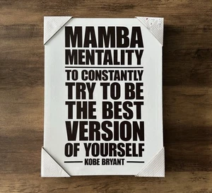 Kobe Bryant Mamba Mentality Wall Art Canvas Decor 17” X 12” - Picture 1 of 6