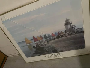 Vintage 90’s Nantucket Rainbow fleet print H Marshall Gardiner By Camera Shop - Picture 1 of 8
