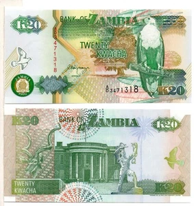 ZAMABIA 20 Kwacha (1992) Pick 36b, Uncirculated - Picture 1 of 1