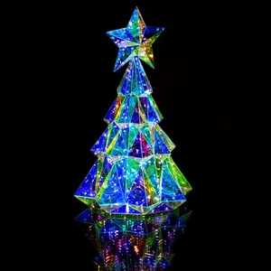 40cm Light Up Iridescent Christmas Tree Perfect Xmas Decoration For Your Home - Picture 1 of 7