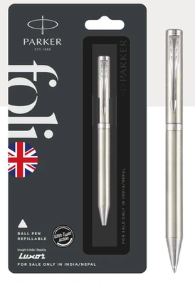 Bolígrafo Parker Folio Acero Inoxidable Borde Cromo (Pack de 5) Foto 1 de 3