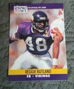 1990 Pro Set Football Card #573 Reggie Rutland - Minnesota Vikings - Picture 1 of 2