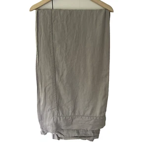 Sferra Linen Tablecloth Grey 63"x63" Square Hemstitched Classic Excellent - Picture 1 of 6