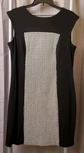 Chicos schwarz weiß Viskose Spandex Mischung Kleid Gr. 1,5 Medium ärmellos - Bild 1 von 4