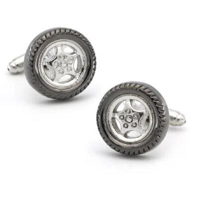 Gemelos neumáticos llantas coche mecánico conductor carreras automotriz negro con bolsa de regalo Foto 1 de 4