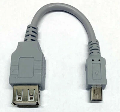 (6 Pack) 5" USB A Female to Mini B Male 5-Pin Adapter Cable Connector PC Camera - Image 1 of 2