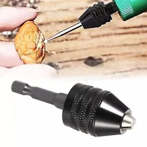 Mini keyless drill chuck 0.3-6.5 mm with 1/4" hexagon adapter - Picture 1 of 9