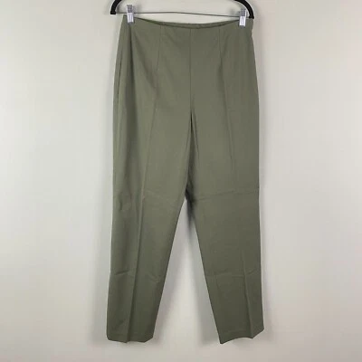 Eddie Bauer Bremerton Pants Size 10 Green Side Zip Cotton Stretch - Image 1 of 4