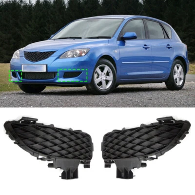 Пара кронштейнов для крышки противотуманных фар решетка для передних противотуманных фар для Mazda 3 2004 2005-2008 - Изображение 1 из 4