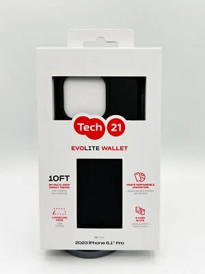 Tech21 iPhone 15 Pro EvoLite Wallet Folio Phone Case - Black - Image 1 of 4