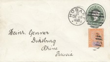 Tasmania: Hobart 1898 to Duisburg/Germany