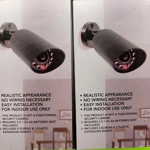 2 TOTAL - NEW Dummy Camera Fake Security CCTV Cam with Flashing Red LED Light - Picture 1 of 24