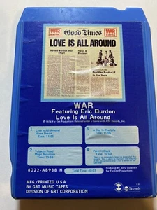 War Featuring Eric Burdon: Love Is All around 8 Track Rebuilt And Serviced - Picture 1 of 4