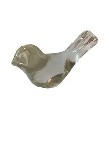 Vintage Murano Style Clear Glass Bird Figurine Paperweght Collectable - Picture 1 of 6