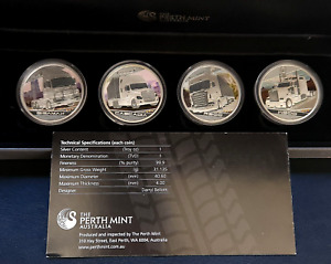 2010 King of The Road Pure Silver 4-Coin Set - Perth Mint Tuvalu Silver Hologram