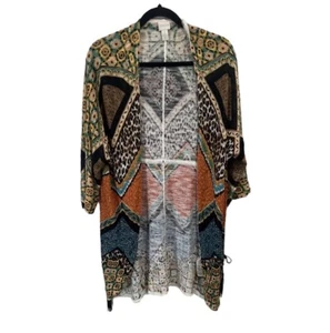 Cárdigan para mujer Chico’s Rayón Viscosa Frente Abierto Multicolor Geométrico Talla 1 Boho - Imagen 1 de 10
