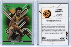 22/23 Topps OTE Overtime Elite grüner Refraktor #7 Bryson Warren YNG Dreamerz/99 - Bild 1 von 1