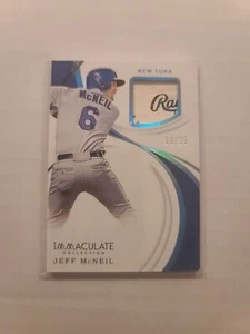 2019 Immaculate Swatches Jeff McNeil RC #IS-JM 18/25 Player Used Material Mets - Picture 1 of 2