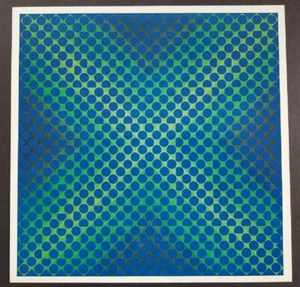 Litografía a color offset montada Victor Vasarely "Sirius" 1971 - Imagen 1 de 1