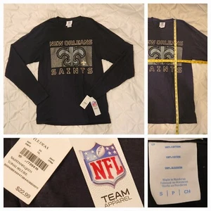 Camiseta negra de manga larga New Orleans Saints para hombre talla S pequeña al por menor $22,99 - Imagen 1 de 7
