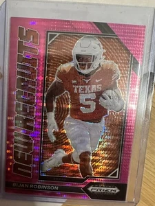 Bijan Robinson Panini Prizm New Recruits Pink Pulsar /15 RC Rookie - Bild 1 von 4