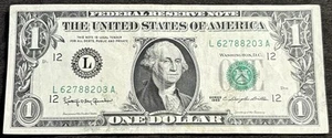 1963 San Francisco $1 Bill Double Pair 2’s & 8’s Double 88’s Fancy Numbers Note - Picture 1 of 2