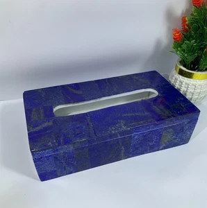Lapis Lazuli Tissue Box | Beautiful Shape, Home Decor - Picture 1 of 8