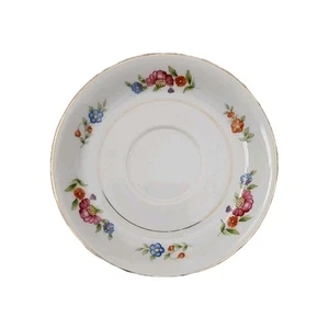 Moritama China From Japan Set Of 2 Saucers Floral Print 5 5/8" - Picture 1 of 5