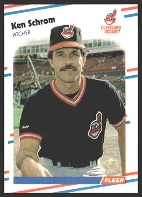Ken Schrom #614 1988 Fleer Cleveland Indians - Image 1 of 2