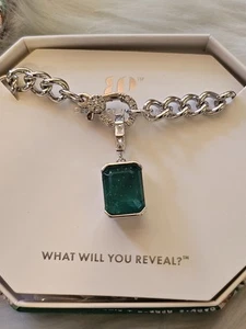 Bomb Party May 2025 "Nestled In Nature" NK69580 Emerald w/Quartz/Rhodium Plating - Picture 1 of 3