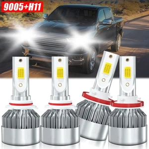 For Ram 4000 2013-2019 Combo LED Headlight Bulb Kit High Low Beam 10000lm 4x - Picture 1 of 11