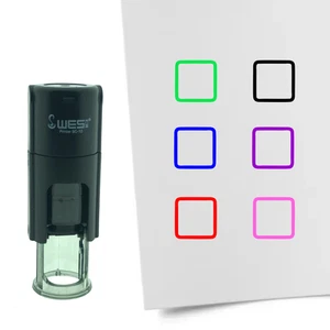 Stempel Lege checkbox of Vierkant 10mm - 6 kleuren - navulbaar - Afbeelding 1 van 8