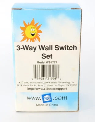 X-10 Powerhouse 3-Way Wall Switch Set Model  WS4777 Home Security White New - Image 1 of 4