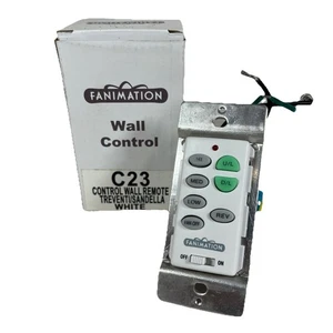 Fanimation C23 Ceiling Fan Remote Wall Control Dual Light Regency 2WWCD - White - Picture 1 of 6