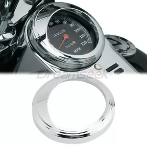 5 Inch Speedometer Trim Ring Gauge Bezel Cover Visor for Harley Dyna Wide Glide - Picture 1 of 7