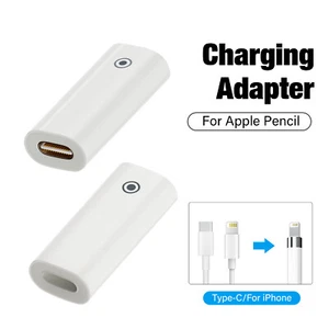 For Apple Pencil charging cable Adapter USB C /8 Pin to iPhone Charger Converter - Picture 1 of 11