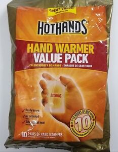 HotHands 10 Pairs of Hand Warmer 10 hour Natural Heat Exp 06/2021 Value Pack NEW