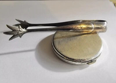 Pinças de açúcar antigas de prata Gorham "Pequena Vovó" do final dos anos 1800 5,25" - Imagem 1 de 4