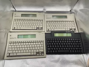 LOT OF 4 DIstraction free typewriters, 1x-QuickPad H45, 3x-Alphasmart Pro, READ - Picture 1 of 4