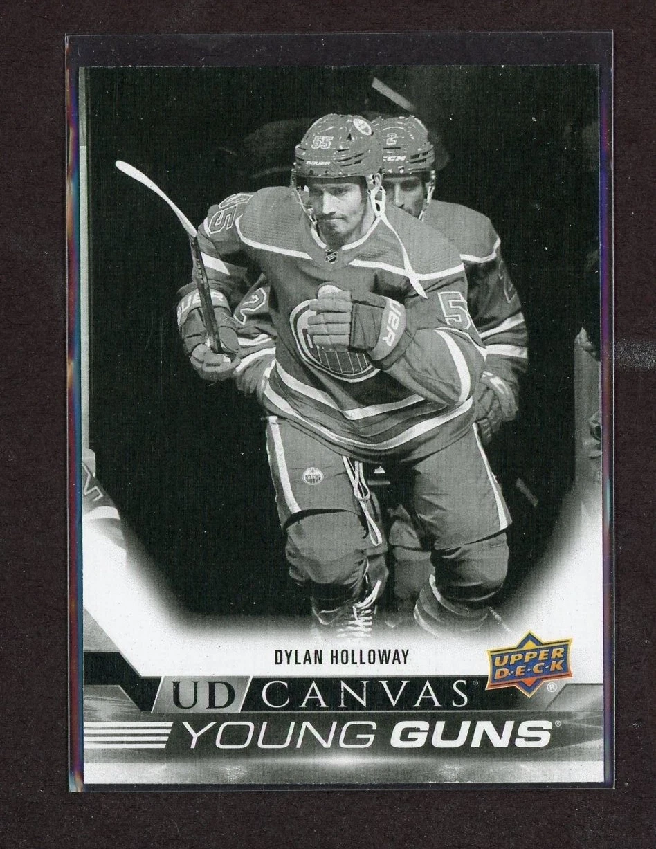 2022-23 Upper Deck UD Canvas Young Guns Black and White #C219 Dylan Holloway
