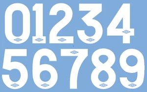 Umbro 80s Vinyl Football Shirt Soccer Numbers Heat Jersey Everton Spurs Man CIty - Picture 1 of 1