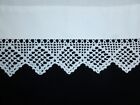 Pair Antique Lace Pillowcases GEOMETRIC Delicate Crochet Lace French Country