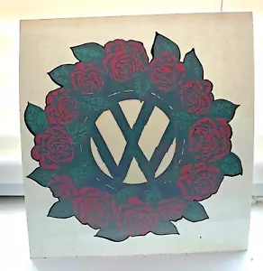 Grateful Dead Decal Sticker Vintage Ring of Red Roses Wreath Concert Memorabilia - Picture 1 of 2